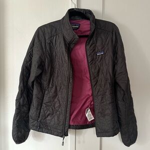 Women’s small Patagonia nano puff grey jacket full zip prima loft insulated